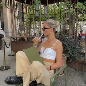 Zara V Cropped Tank Top